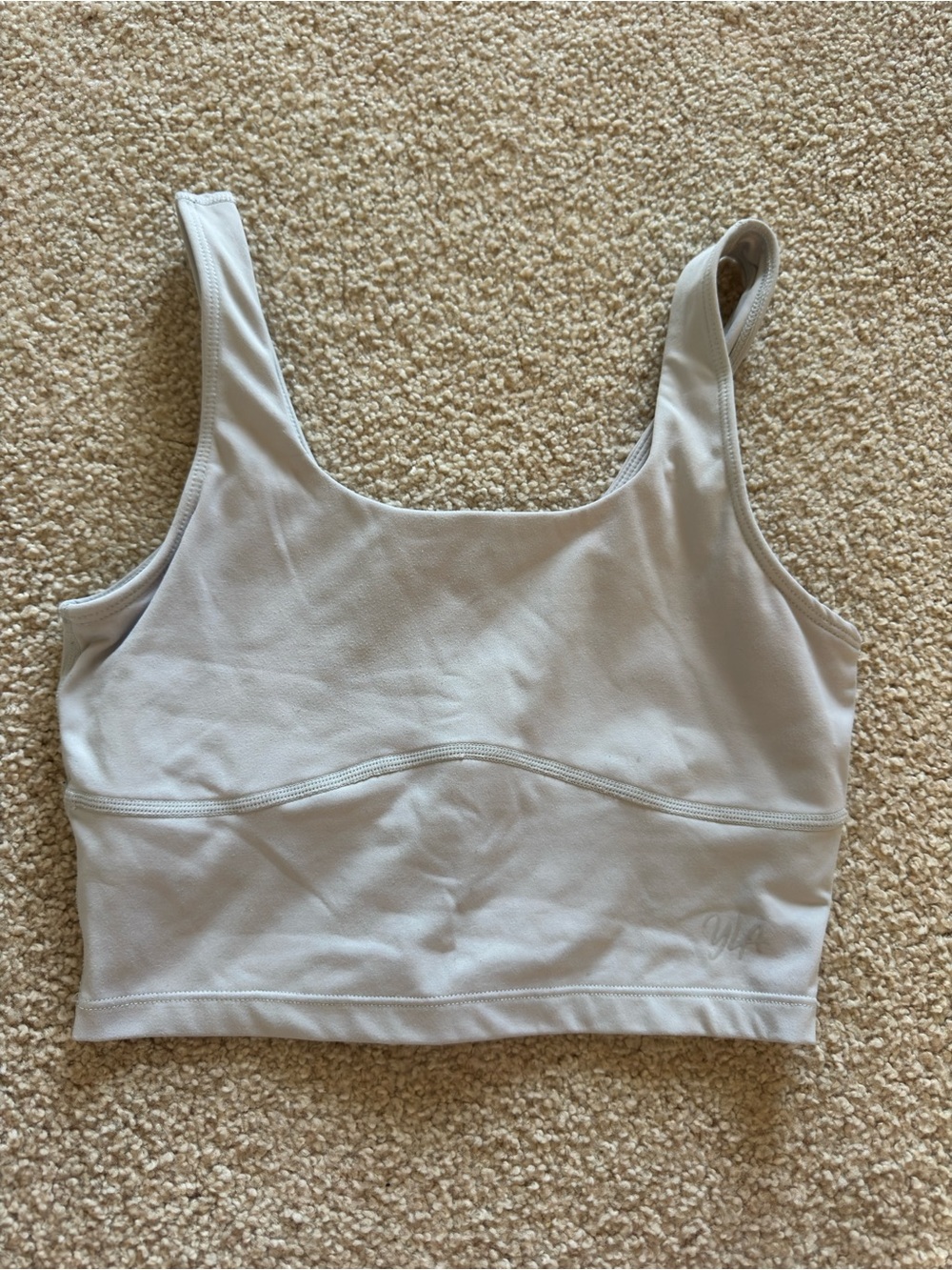 YoungLA Scoop Neck Crop Bralette - white